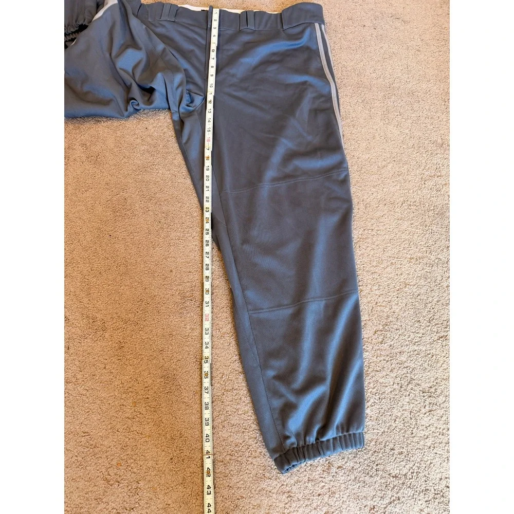 Adidas‎ Climalite Mens Gray Baseball Pants 3XL Athletic Performance Side Stripe